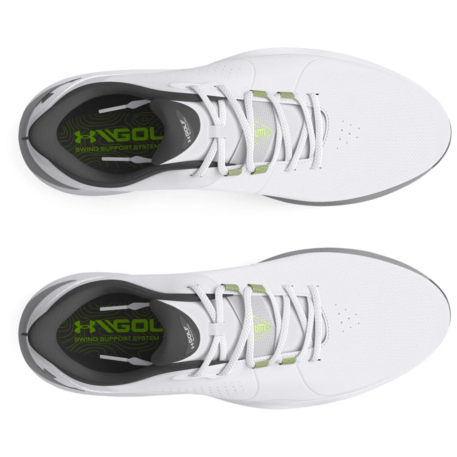 Drive Pro Wide Spiked Golf Shoes White/Grey - 2024