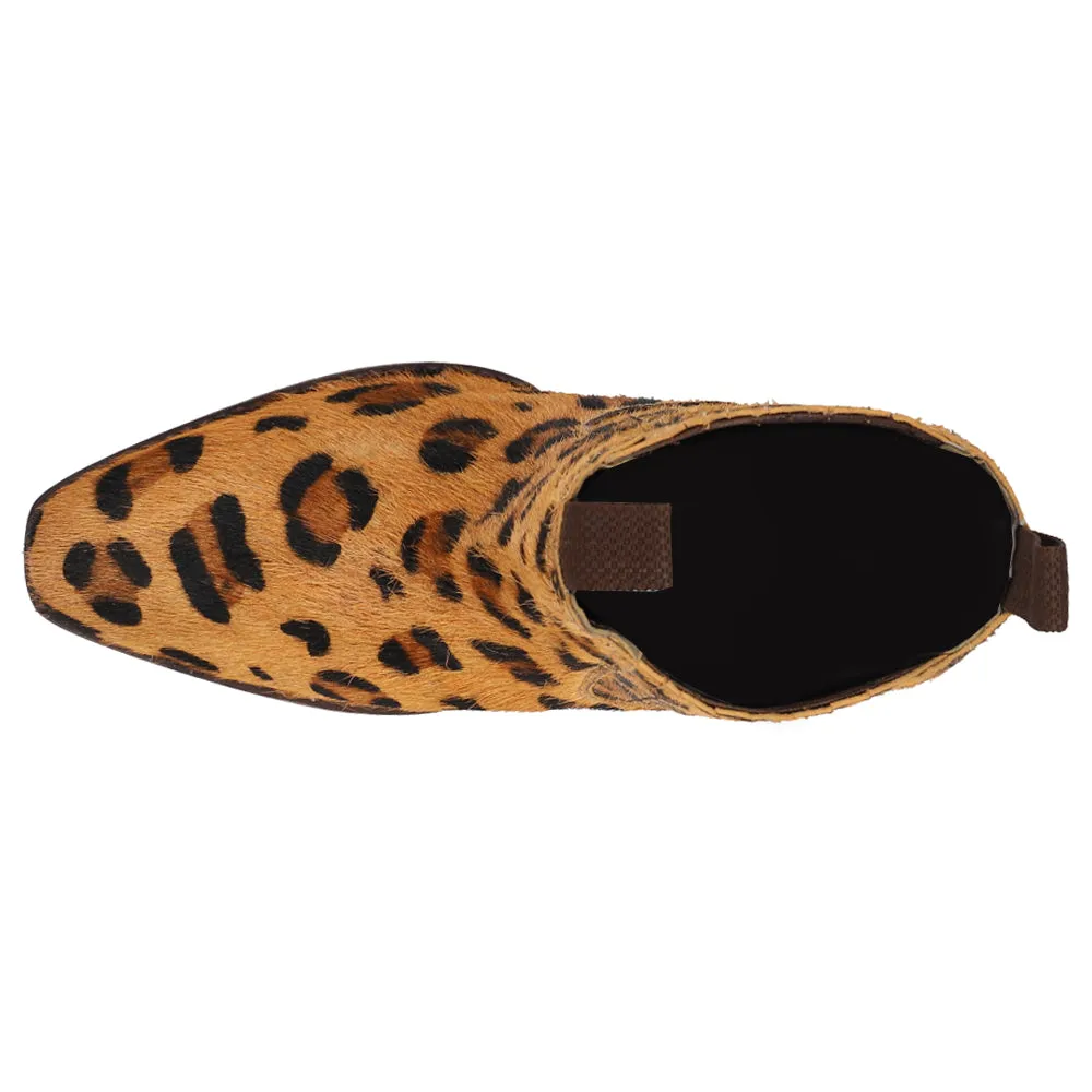 Dustt II Leopard Square Toe Chelsea Booties