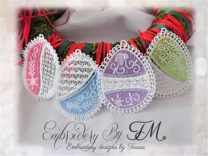Easter eggs lace  / 4x4 hoop