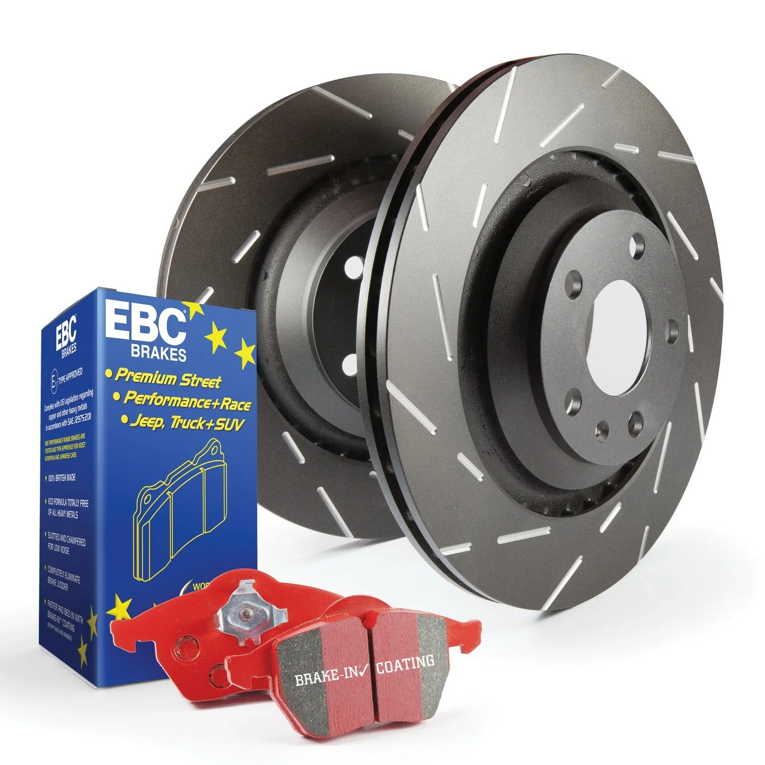 EBC Brakes S4KF1557 S4 Kits Redstuff and USR Rotor