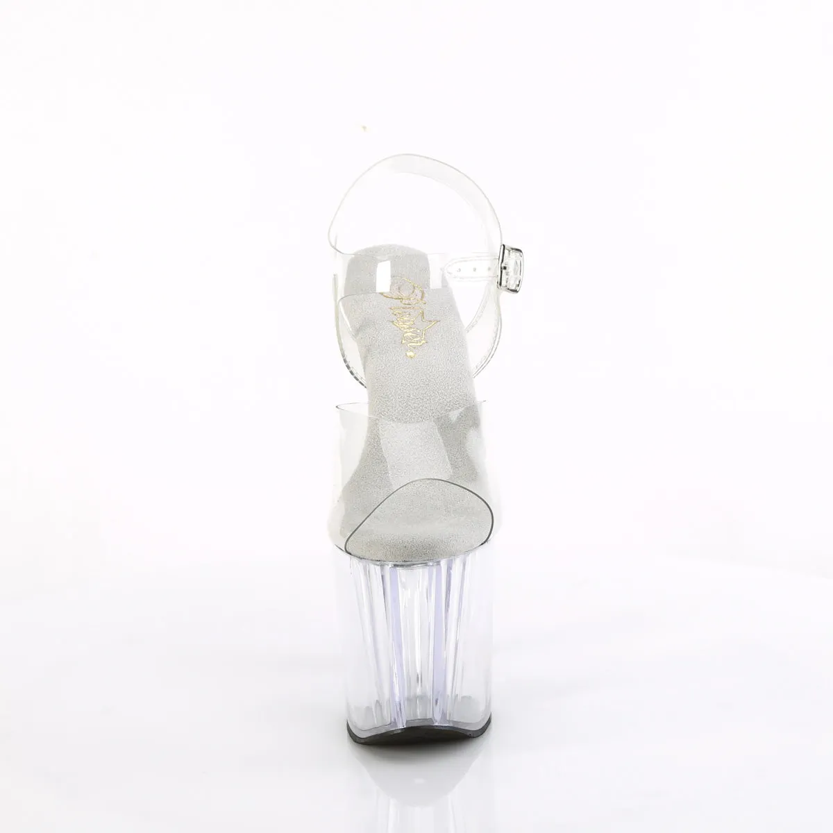 ENCHANT-708 Clear Platform 8 Inch High Heel