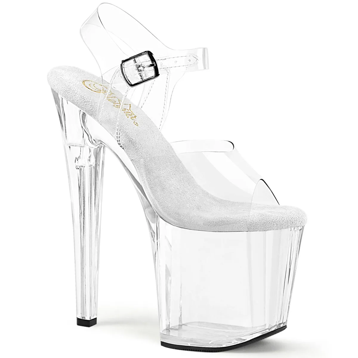 ENCHANT-708 Clear Platform 8 Inch High Heel