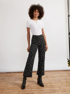 Faith Grey Floral Printed Trousers