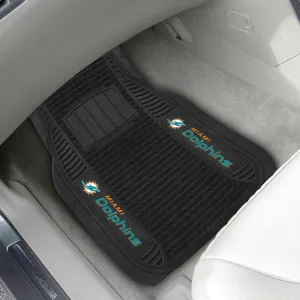 Fanmats Miami Dolphins 2 Piece Deluxe Car Mat Set