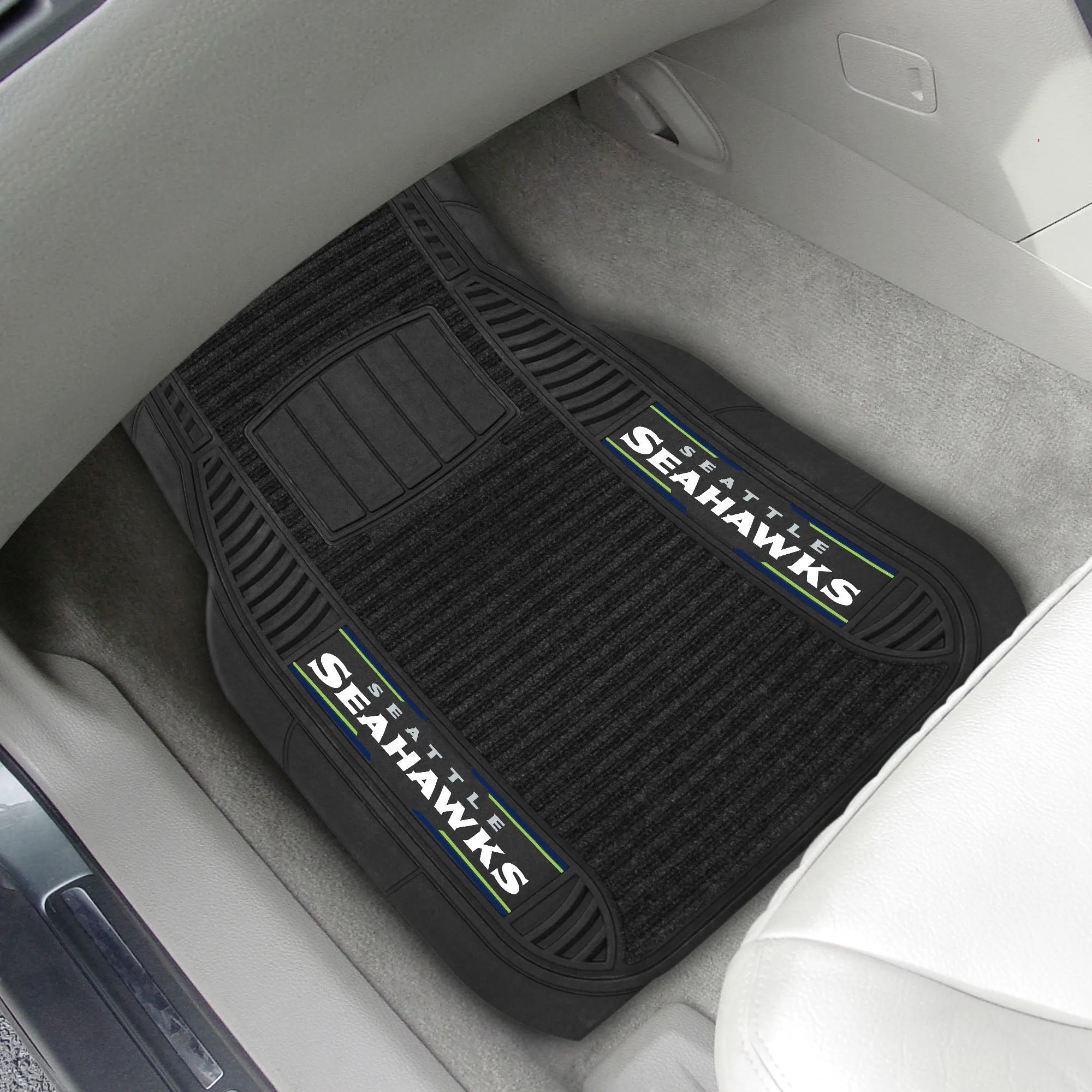 Fanmats Seattle Seahawks 2 Piece Deluxe Car Mat Set