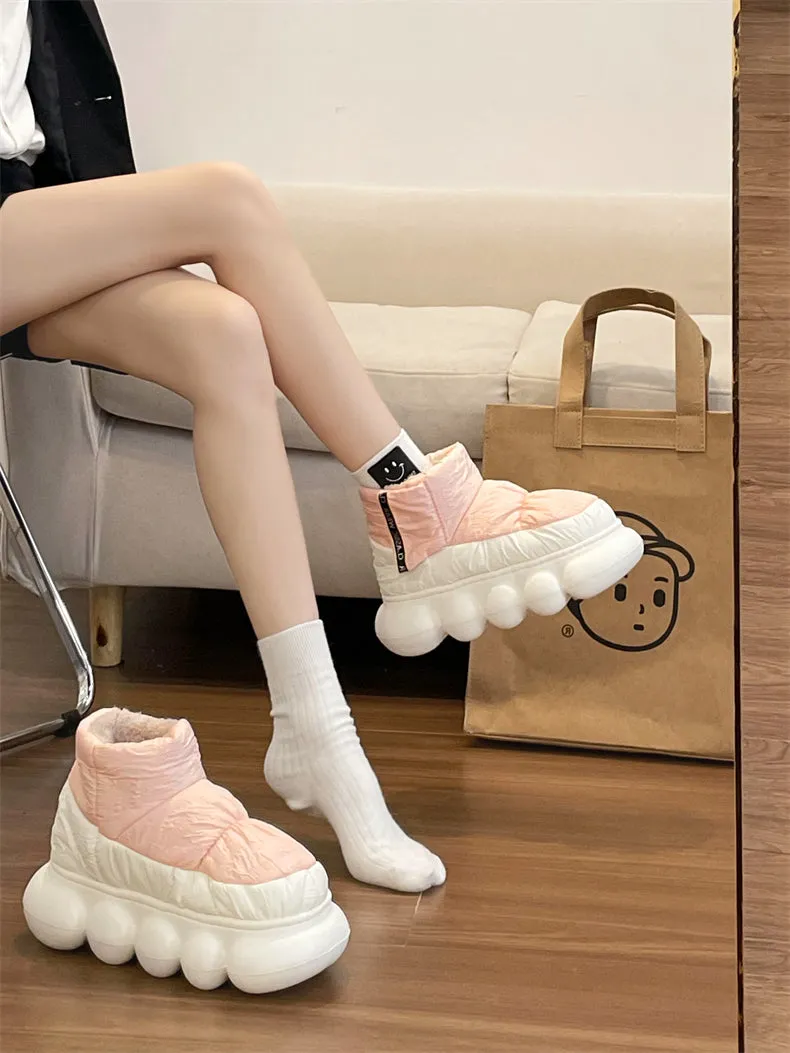 Flavia Fluff Nylon Ankle Boots