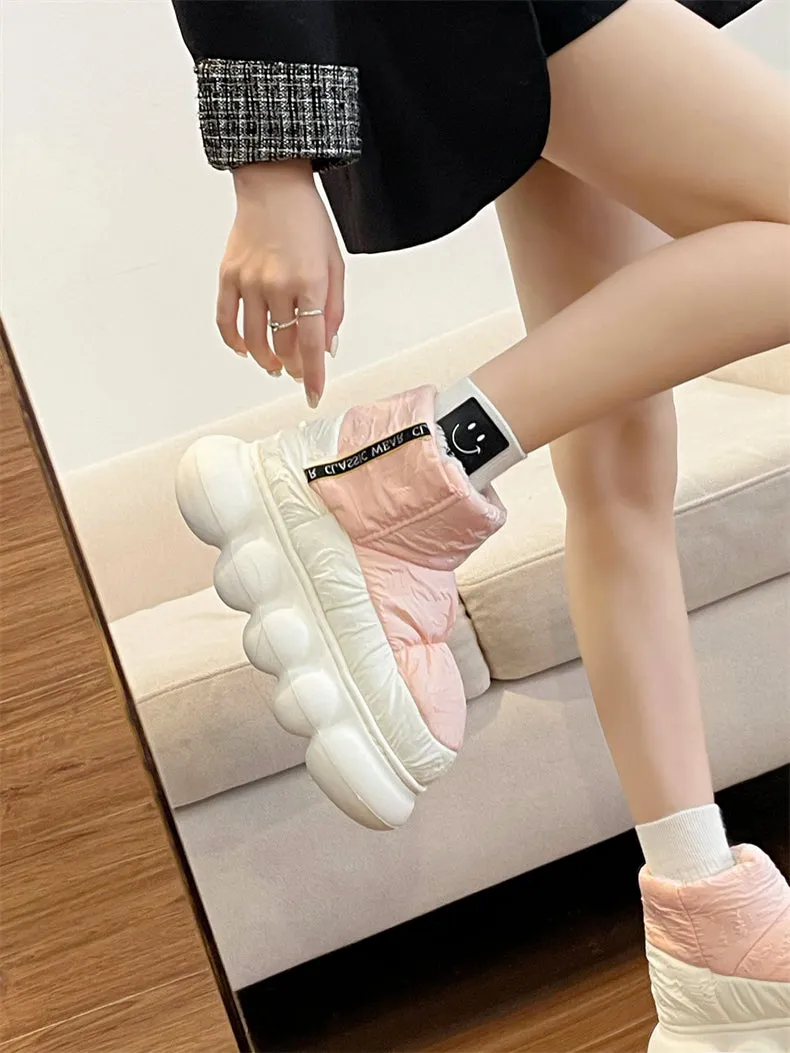 Flavia Fluff Nylon Ankle Boots