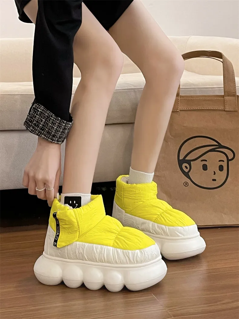 Flavia Fluff Nylon Ankle Boots