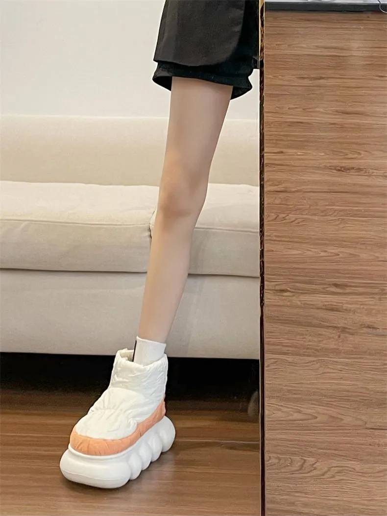 Flavia Fluff Nylon Ankle Boots