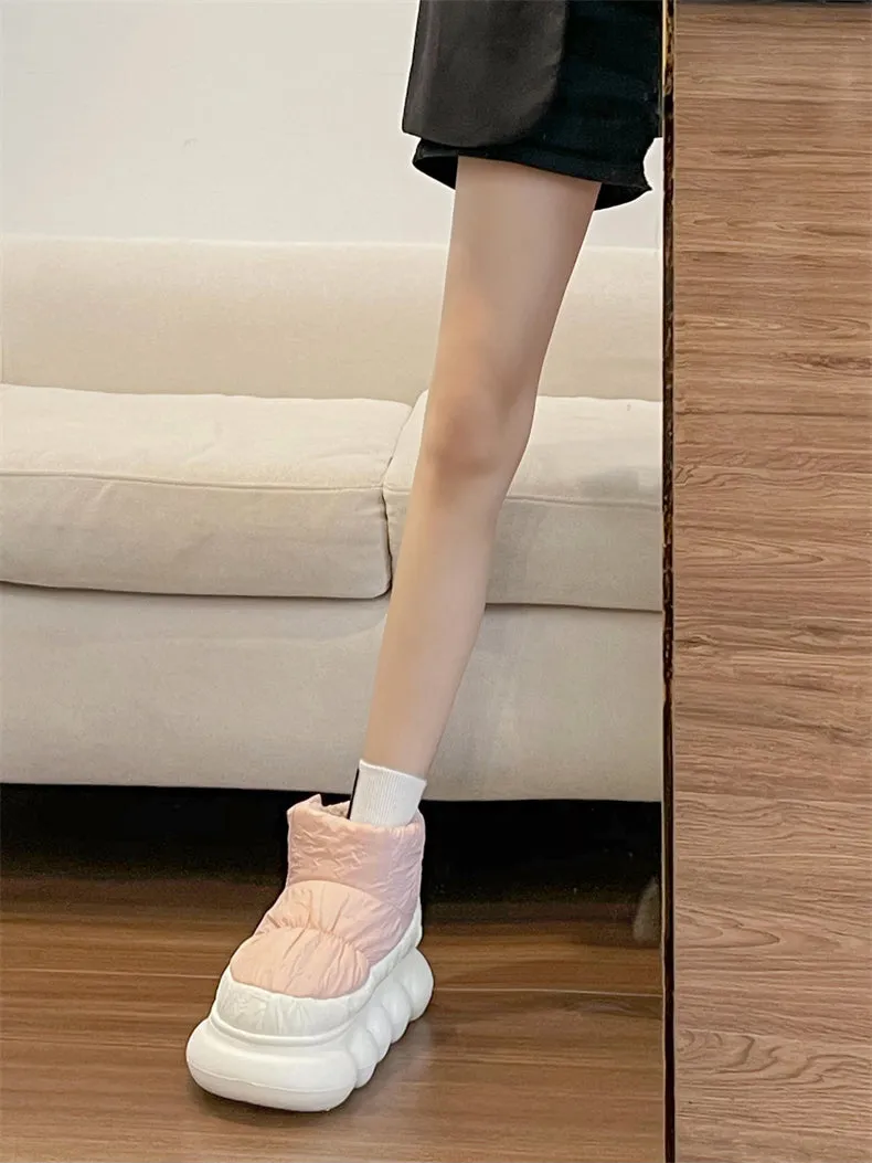 Flavia Fluff Nylon Ankle Boots