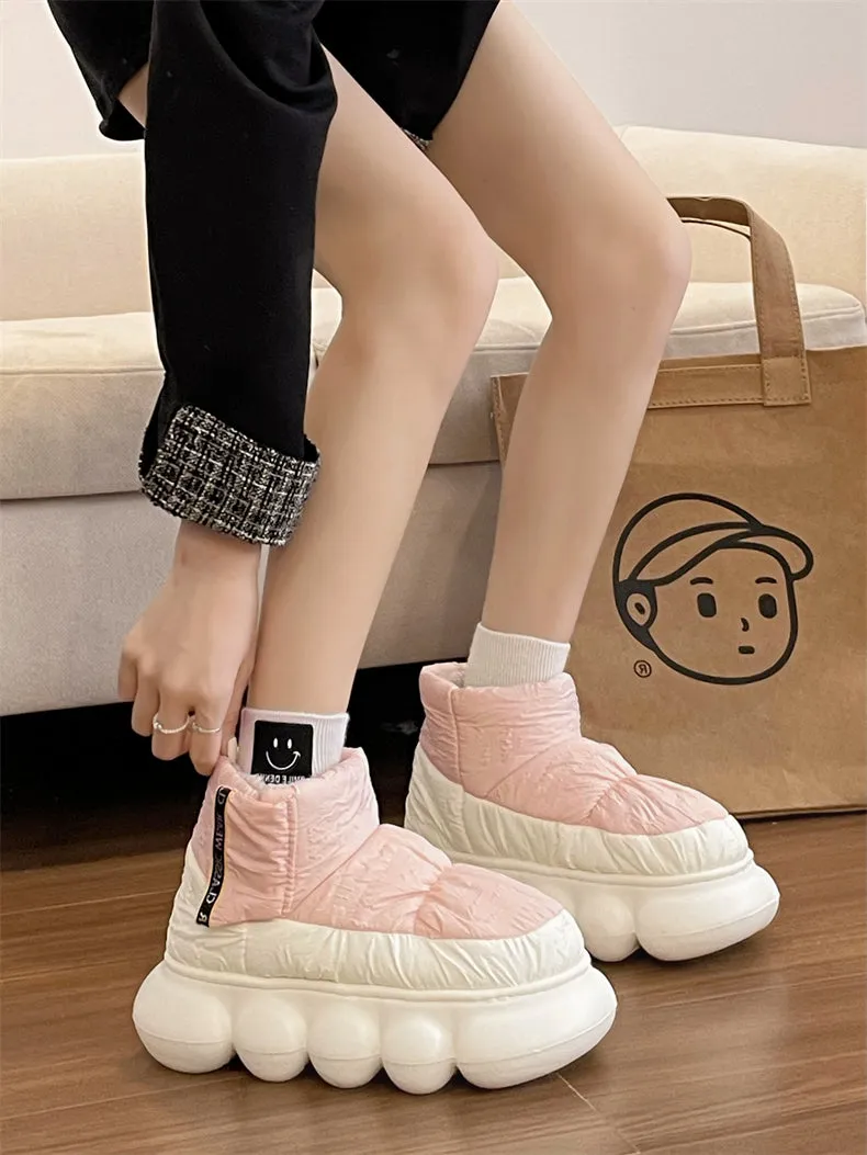 Flavia Fluff Nylon Ankle Boots