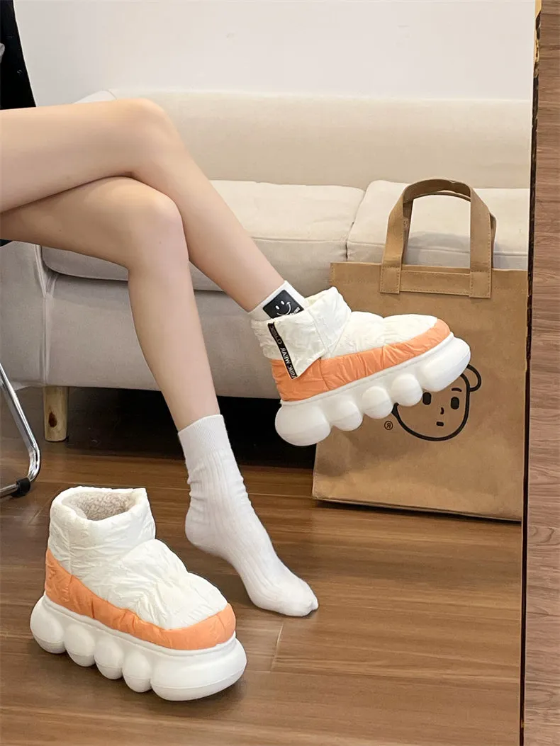 Flavia Fluff Nylon Ankle Boots