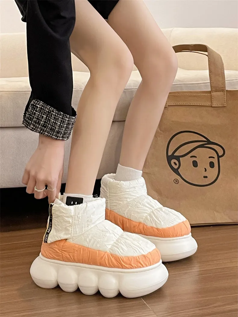 Flavia Fluff Nylon Ankle Boots