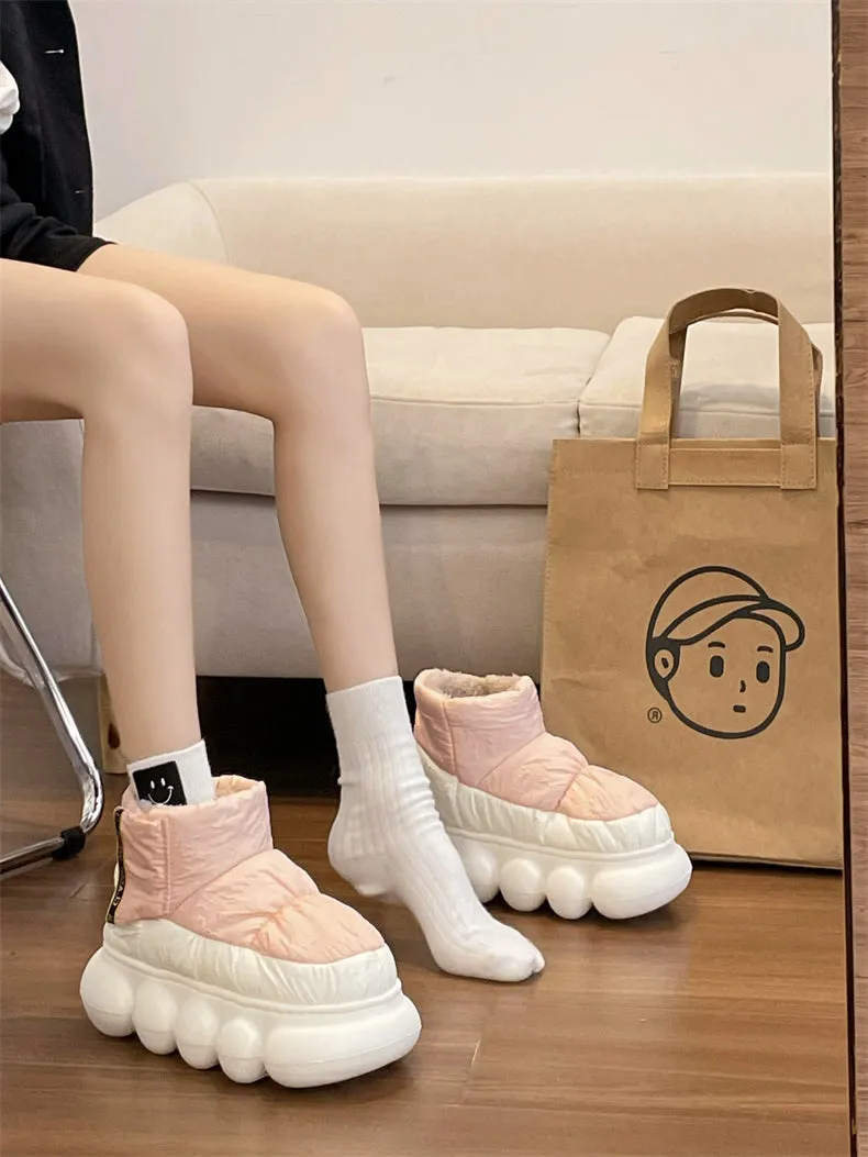 Flavia Fluff Nylon Ankle Boots