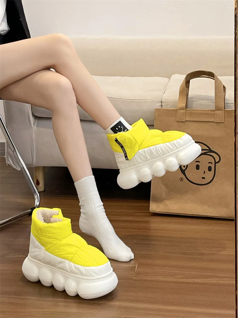Flavia Fluff Nylon Ankle Boots