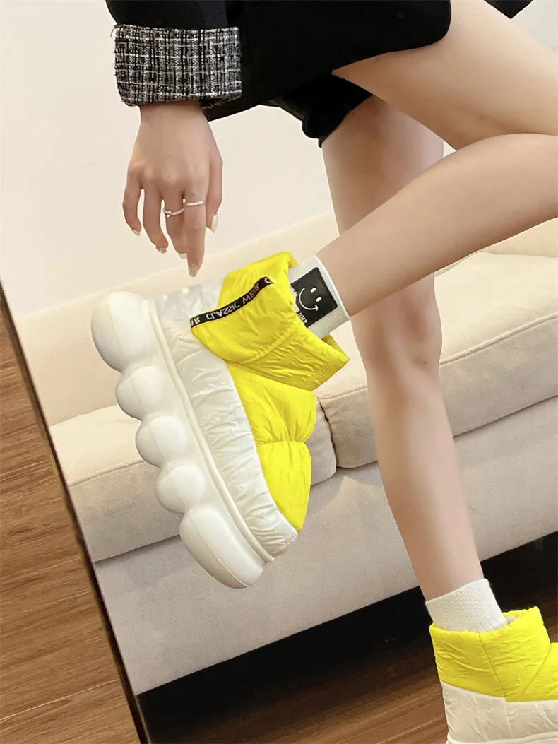 Flavia Fluff Nylon Ankle Boots