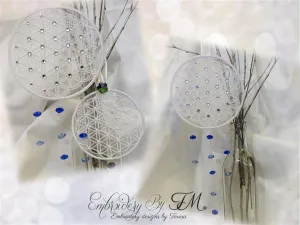 Flower of Life Mandala/design on organza/tulle/ two sizes