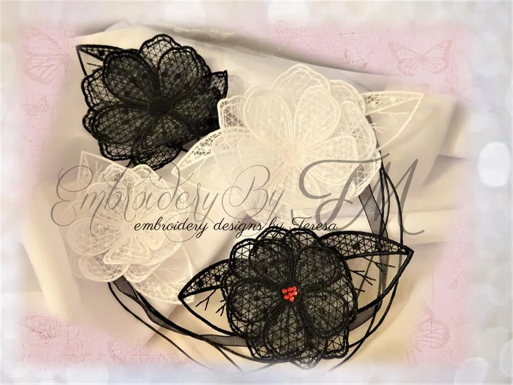 Flowers on Organza / two sizes