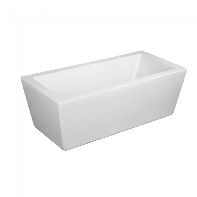 Free Standing Bath Tub 60"L x 32"W x 23"H, Acrylic, Glossy, Rectangular, Center Drain, 52 Gallons