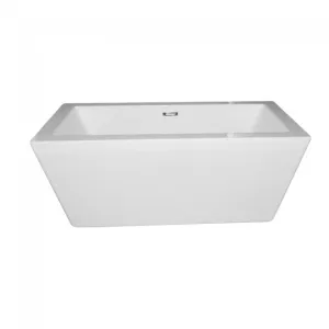 Free Standing Bath Tub 60"L x 32"W x 23"H, Acrylic, Glossy, Rectangular, Center Drain, 52 Gallons