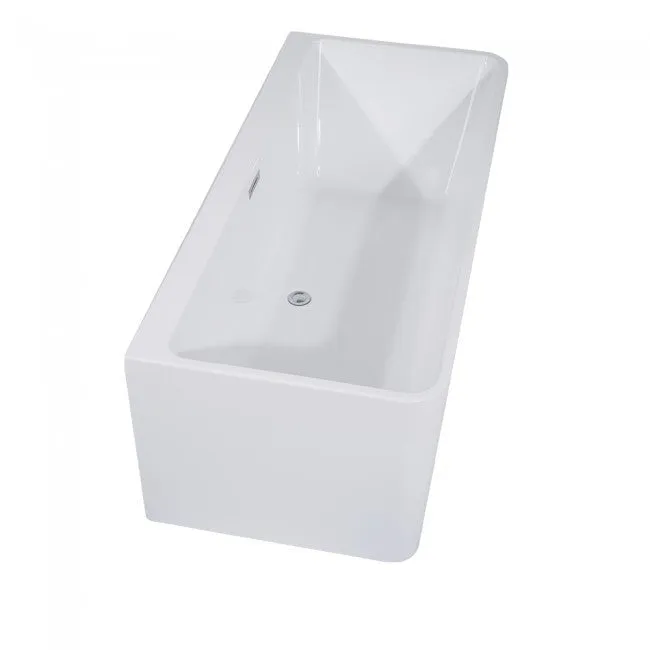 Free Standing Bath Tub 67"L x 30"W x 23"H, Acrylic, Glossy, Freestanding, Center Drain, 68 Gallons
