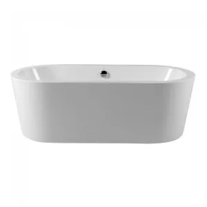 Free Standing Bath Tub 67"L x 32"W x 23"H, Acrylic, Glossy, Oval, Center Drain, 57 Gallons