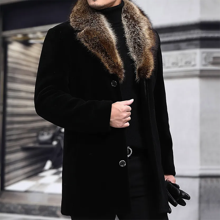 Funki Buys | Jackets | Men's Luxury Faux Fur Winter Jacket