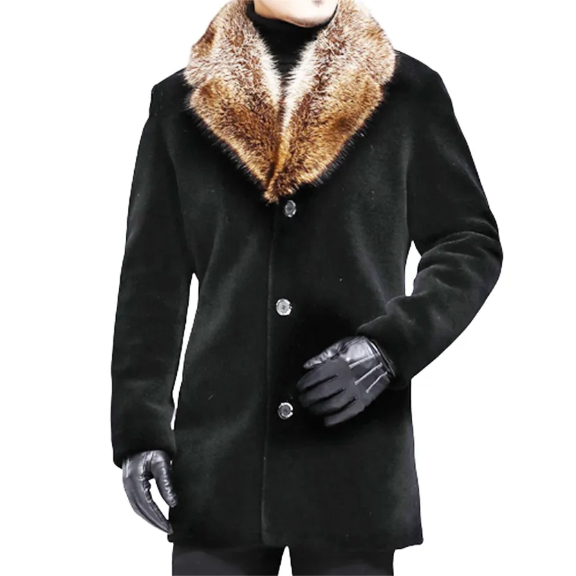 Funki Buys | Jackets | Men's Luxury Faux Fur Winter Jacket