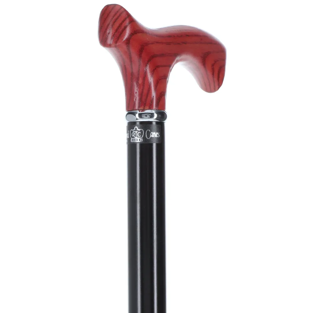 Genuine Mahogany Ash Fritz Cane - Extra Stability w/ SafeTbase