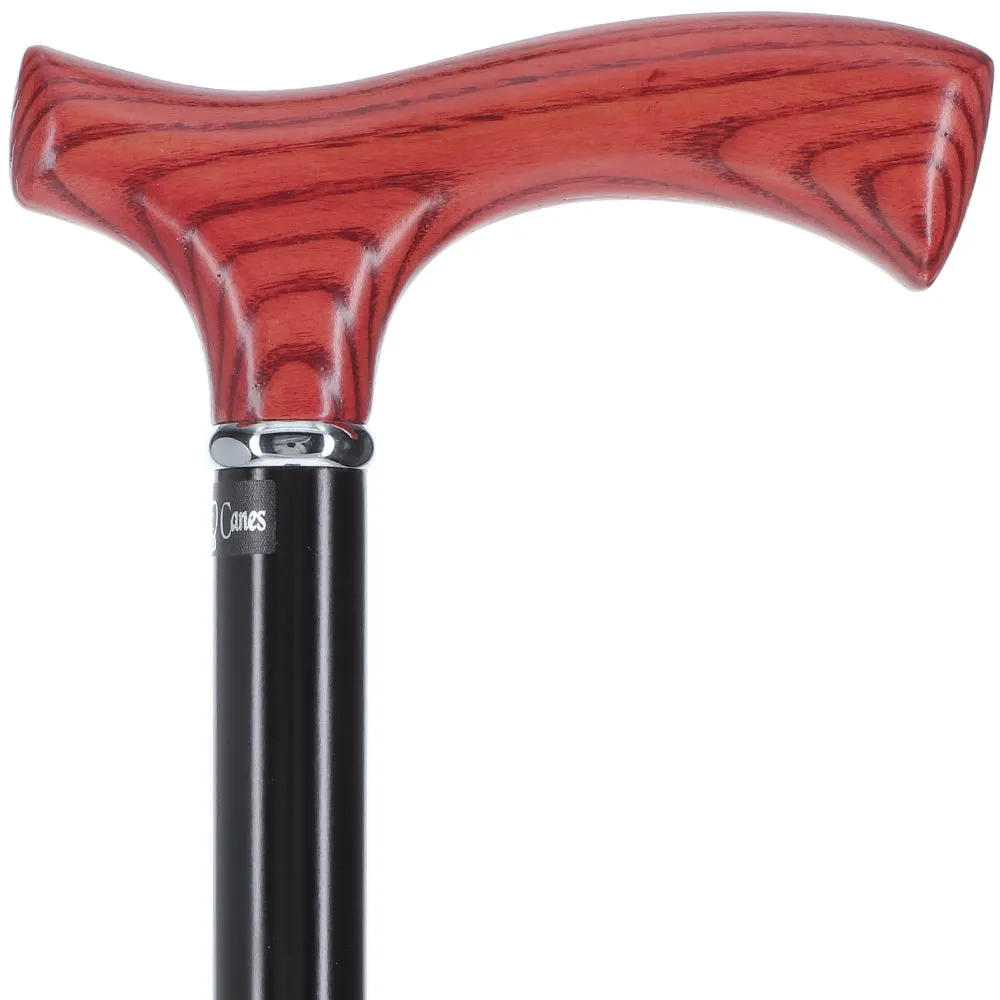 Genuine Mahogany Ash Fritz Cane - Extra Stability w/ SafeTbase