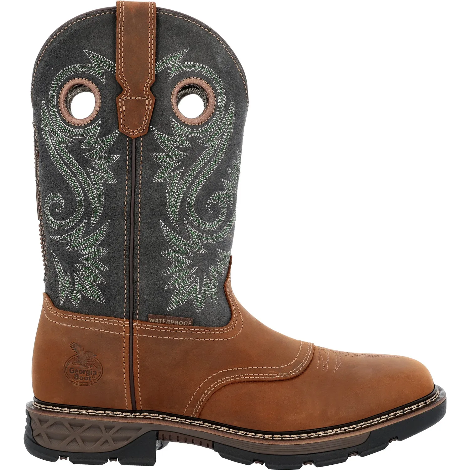 Georgia Mens Carbo-Tec FLX WP Brown Leather 11in Work Boots