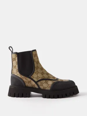 GG-canvas ankle boots