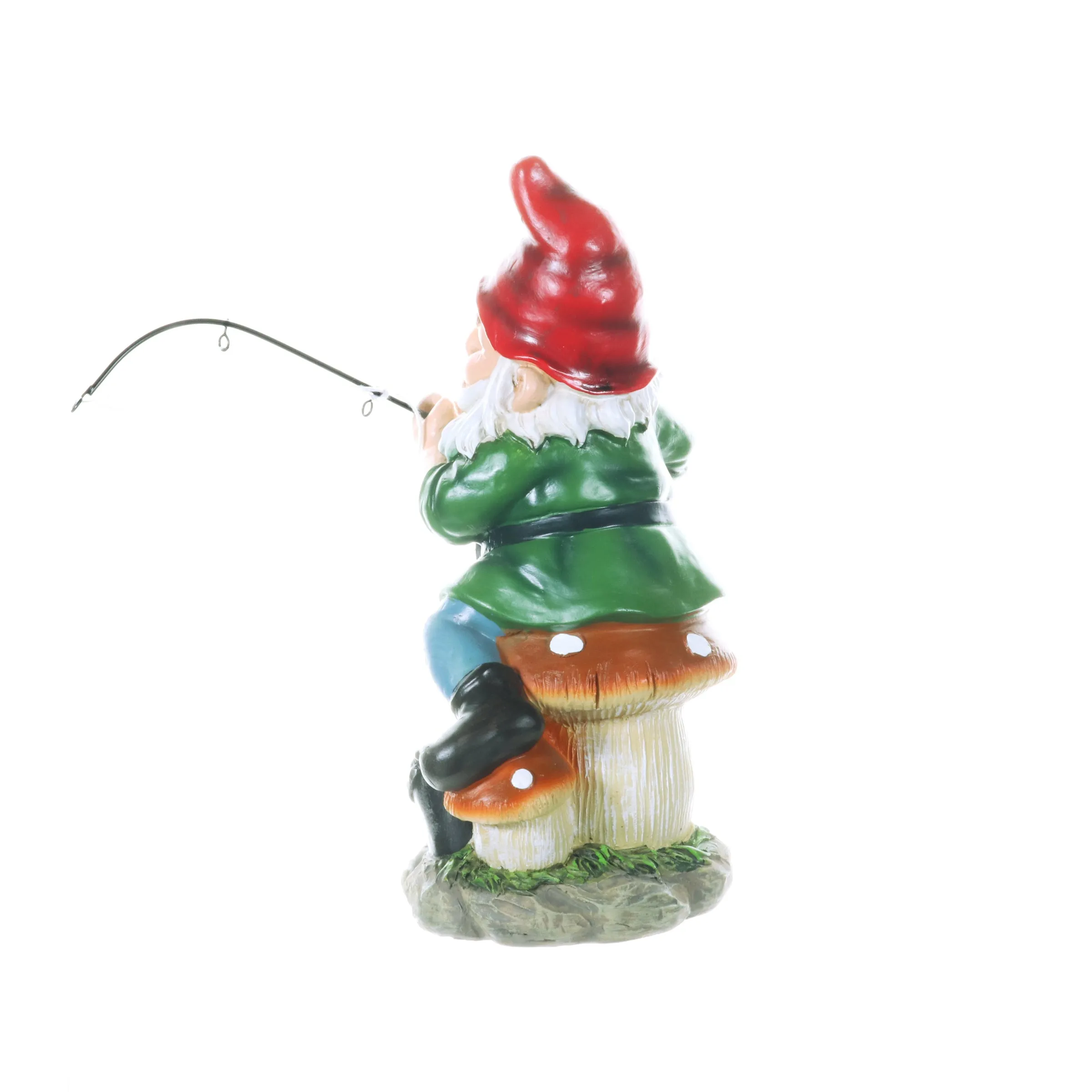 Good Time Fishing Frodo Red Hat Gnome Statue, 11 Inches