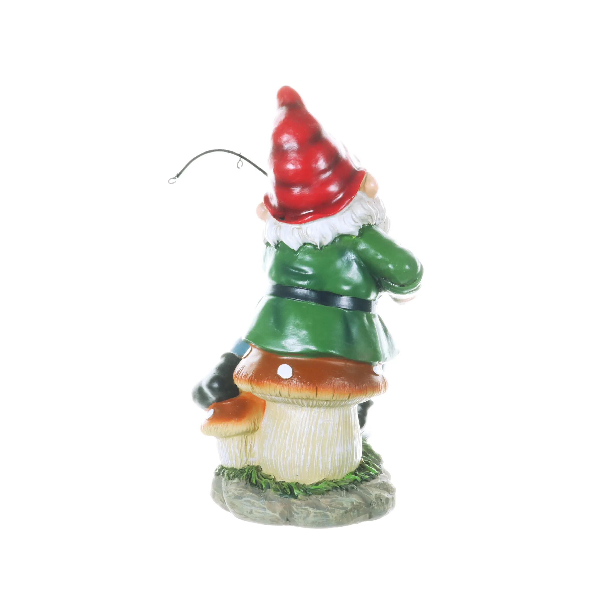 Good Time Fishing Frodo Red Hat Gnome Statue, 11 Inches