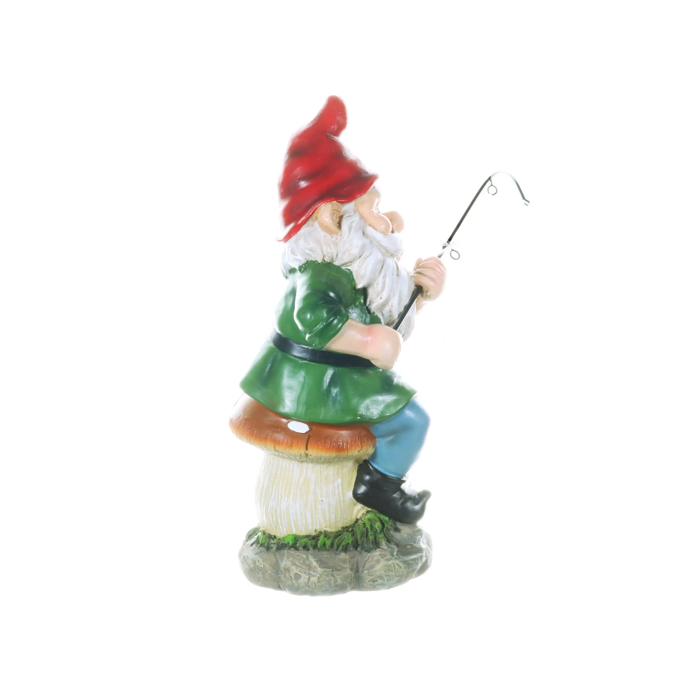 Good Time Fishing Frodo Red Hat Gnome Statue, 11 Inches