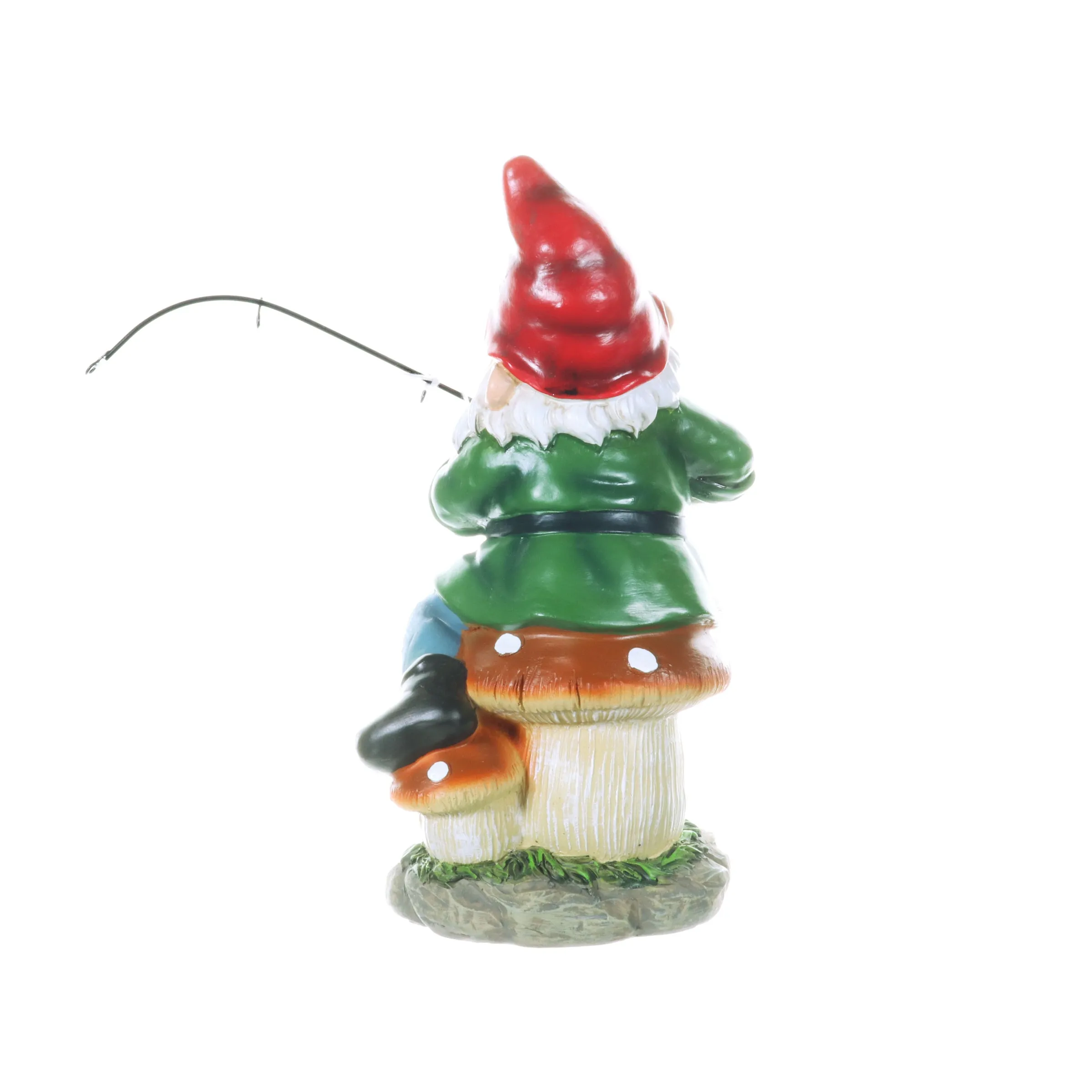 Good Time Fishing Frodo Red Hat Gnome Statue, 11 Inches