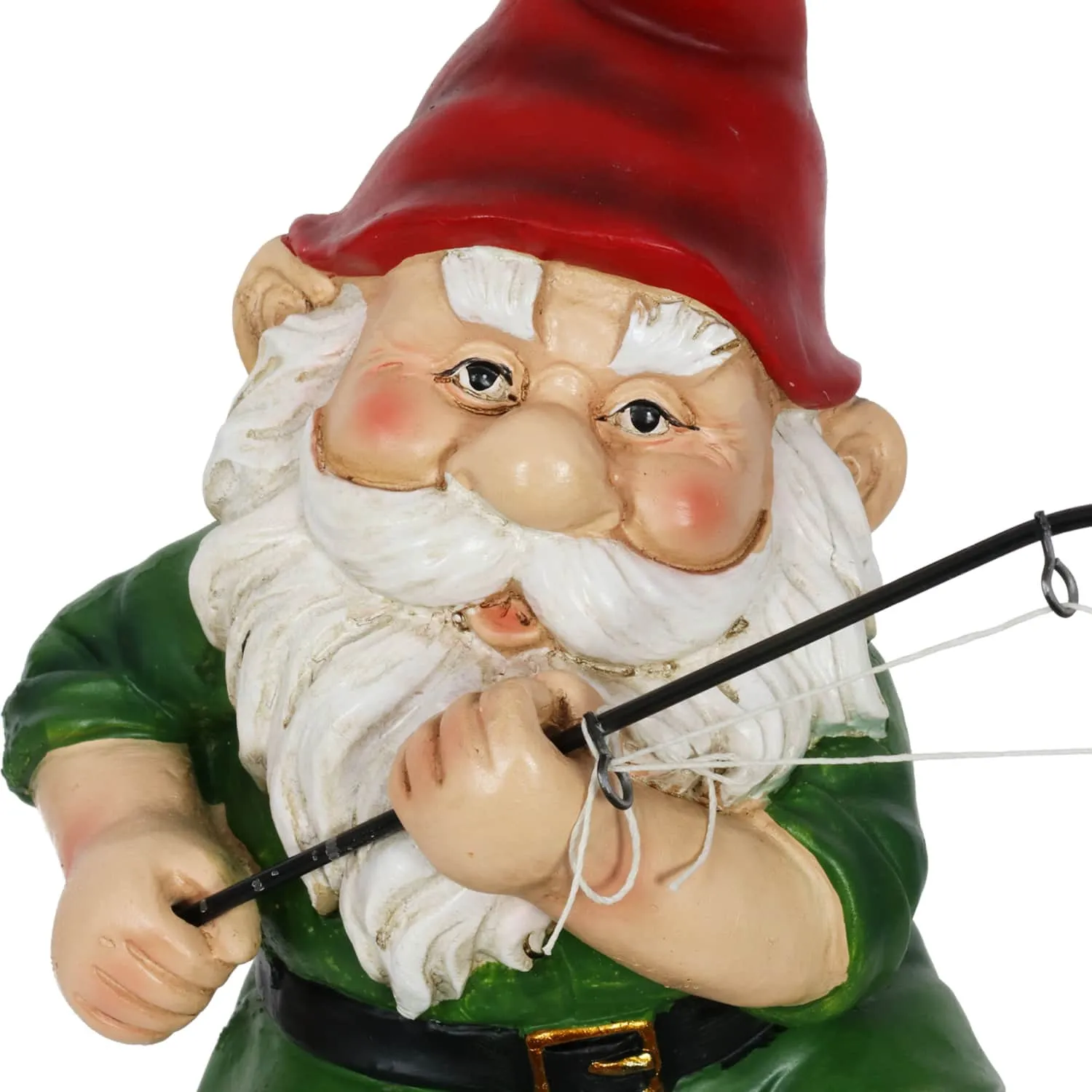 Good Time Fishing Frodo Red Hat Gnome Statue, 11 Inches