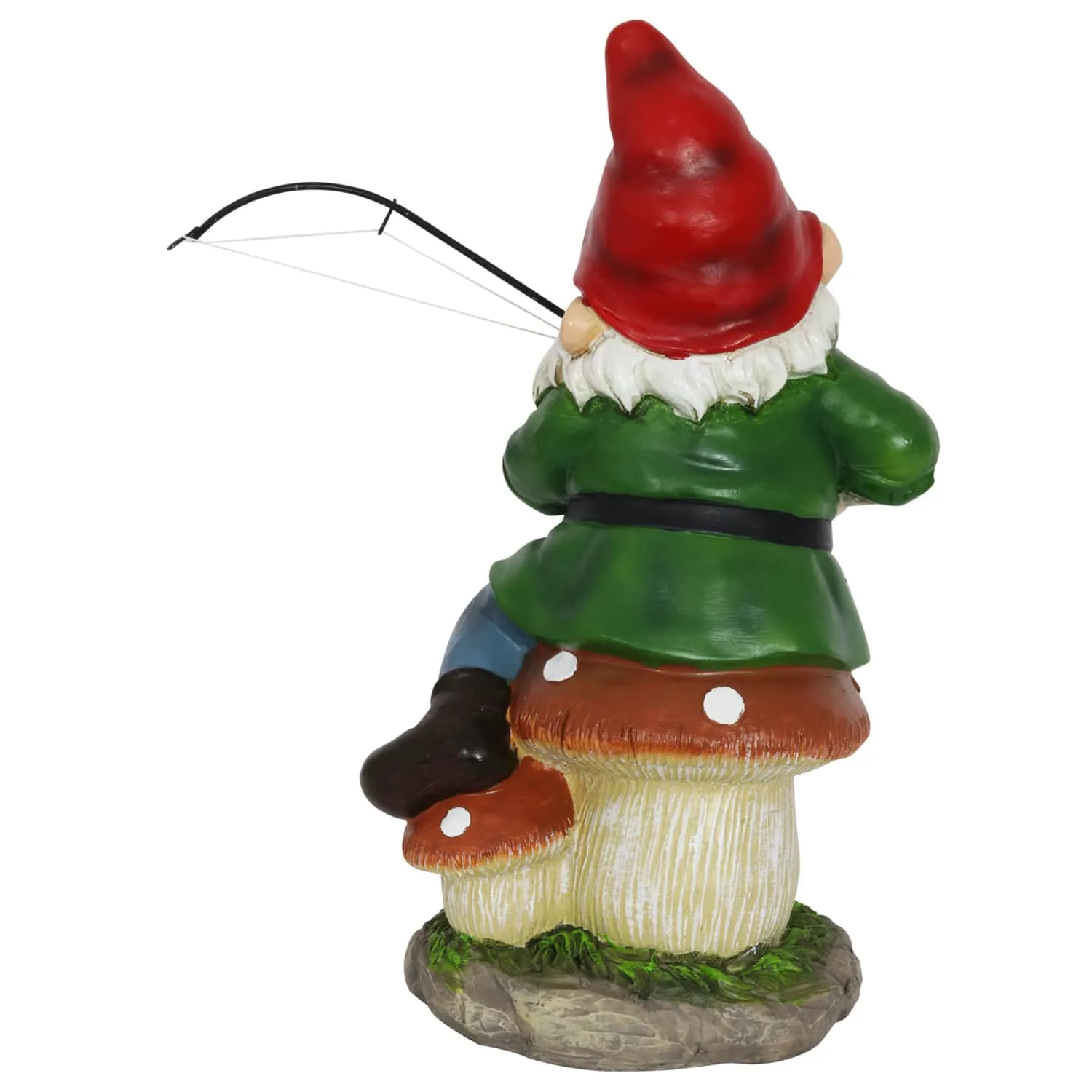 Good Time Fishing Frodo Red Hat Gnome Statue, 11 Inches