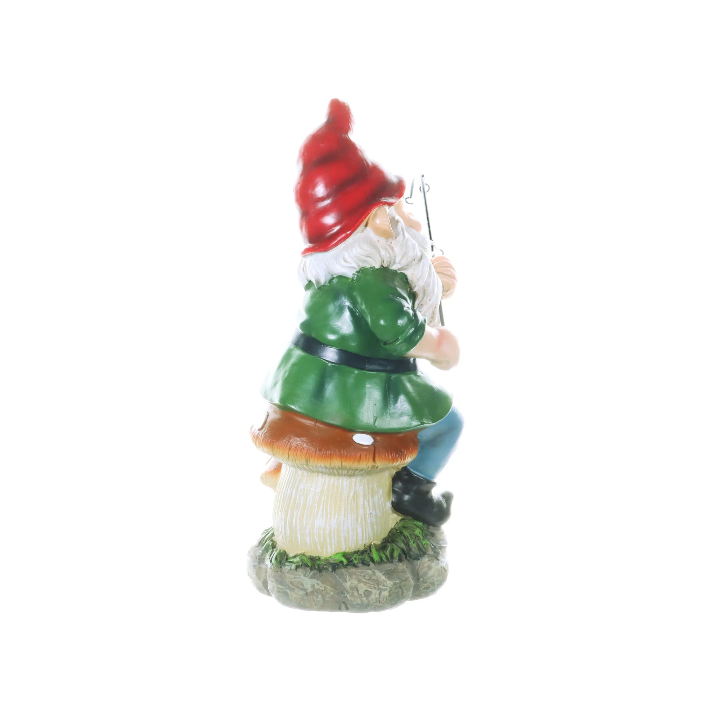 Good Time Fishing Frodo Red Hat Gnome Statue, 11 Inches