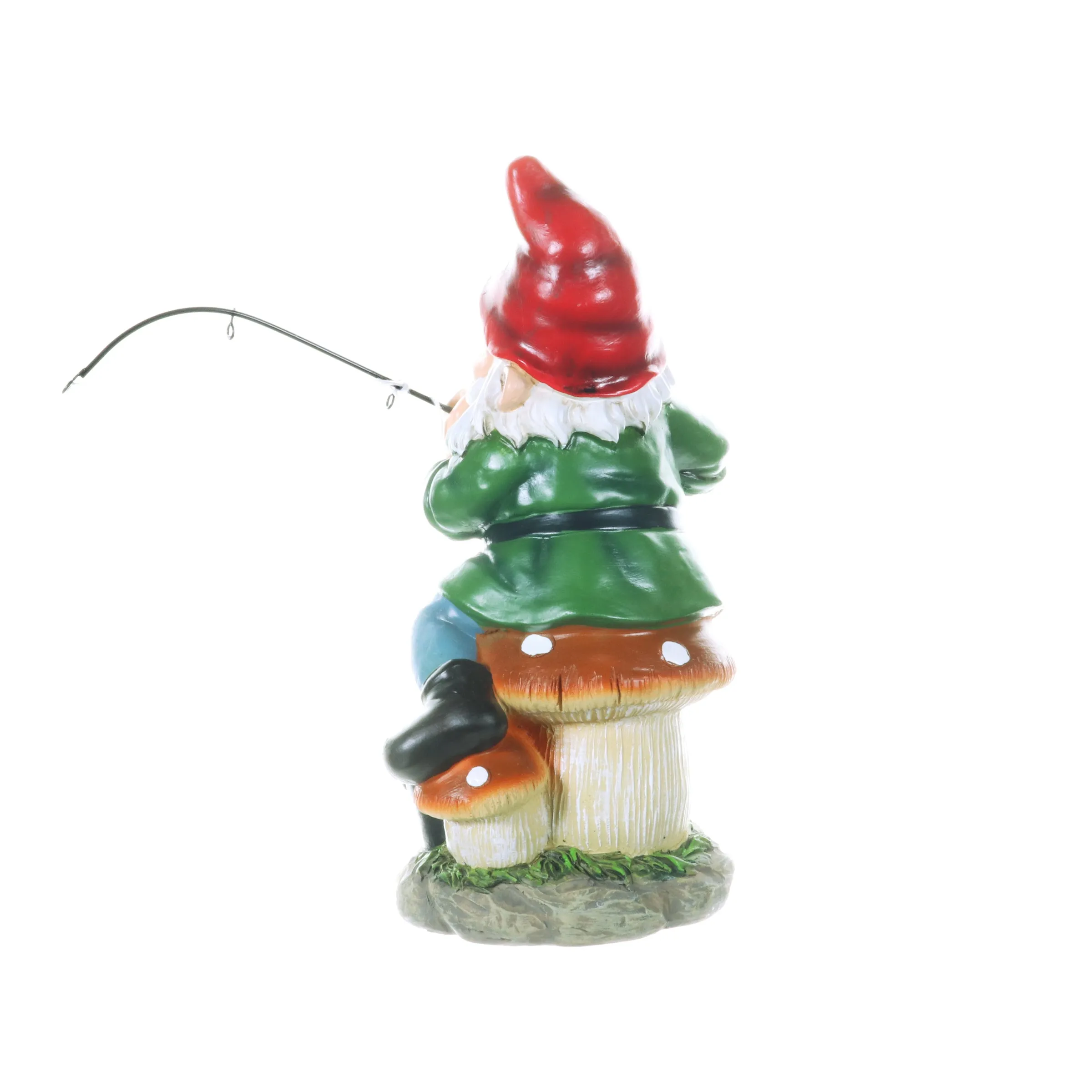 Good Time Fishing Frodo Red Hat Gnome Statue, 11 Inches