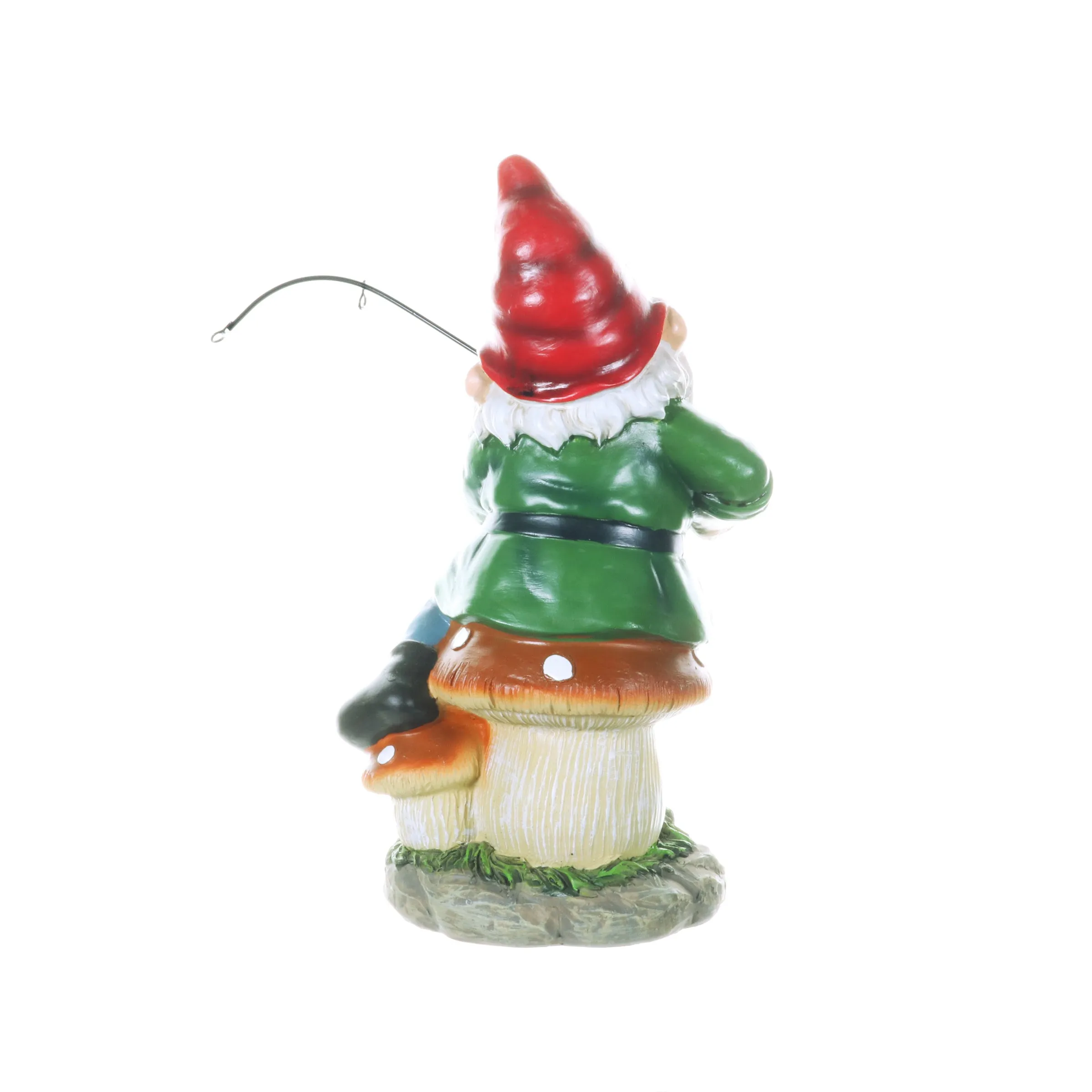 Good Time Fishing Frodo Red Hat Gnome Statue, 11 Inches