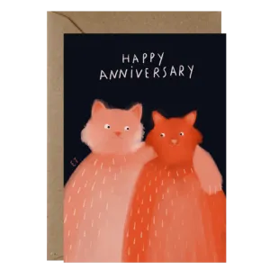Greeting Card - Anniversary Cats