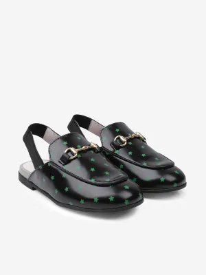 Gucci Kids Shoes - Leather Slingback Star Shoes