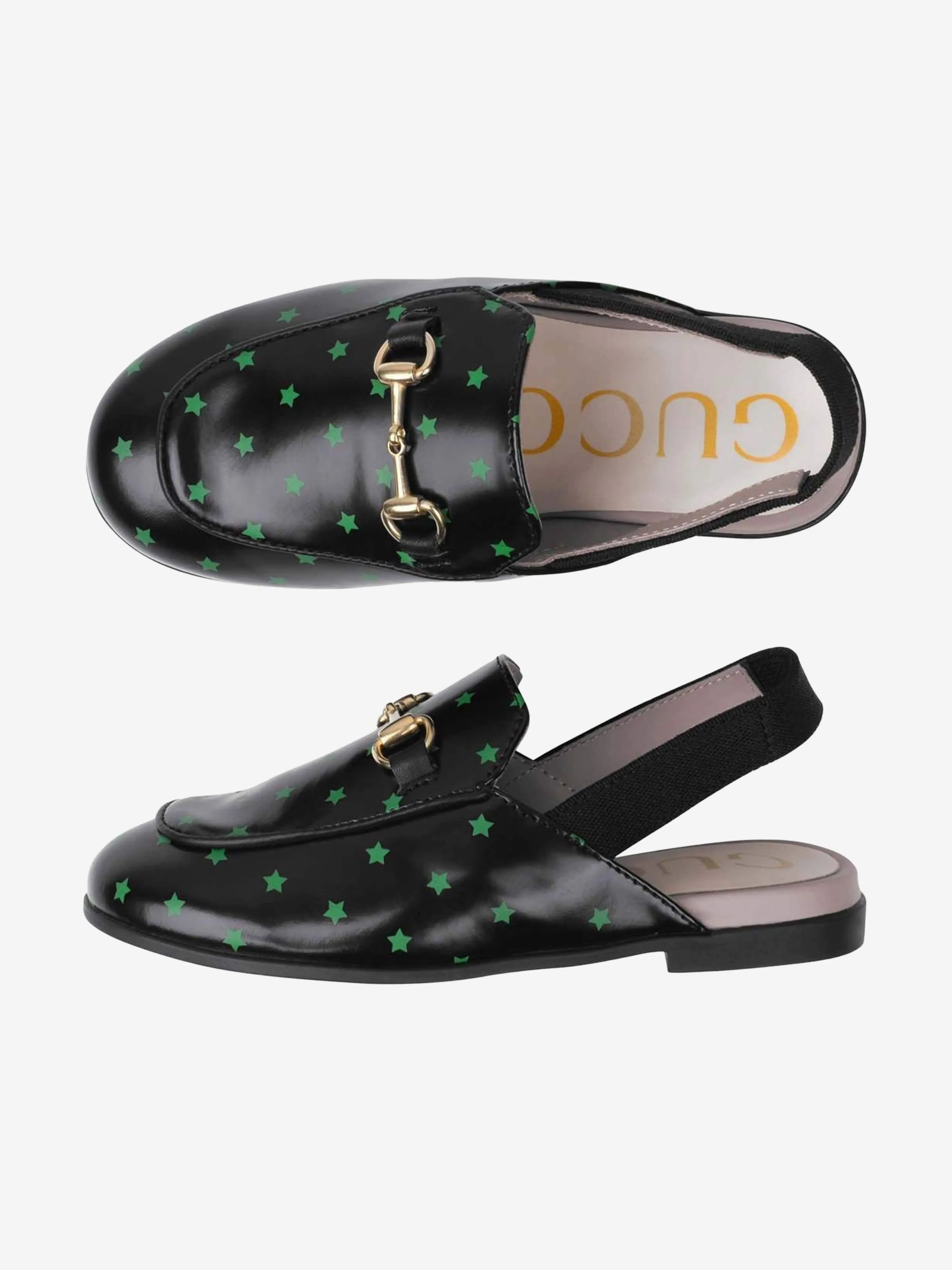 Gucci Kids Shoes - Leather Slingback Star Shoes