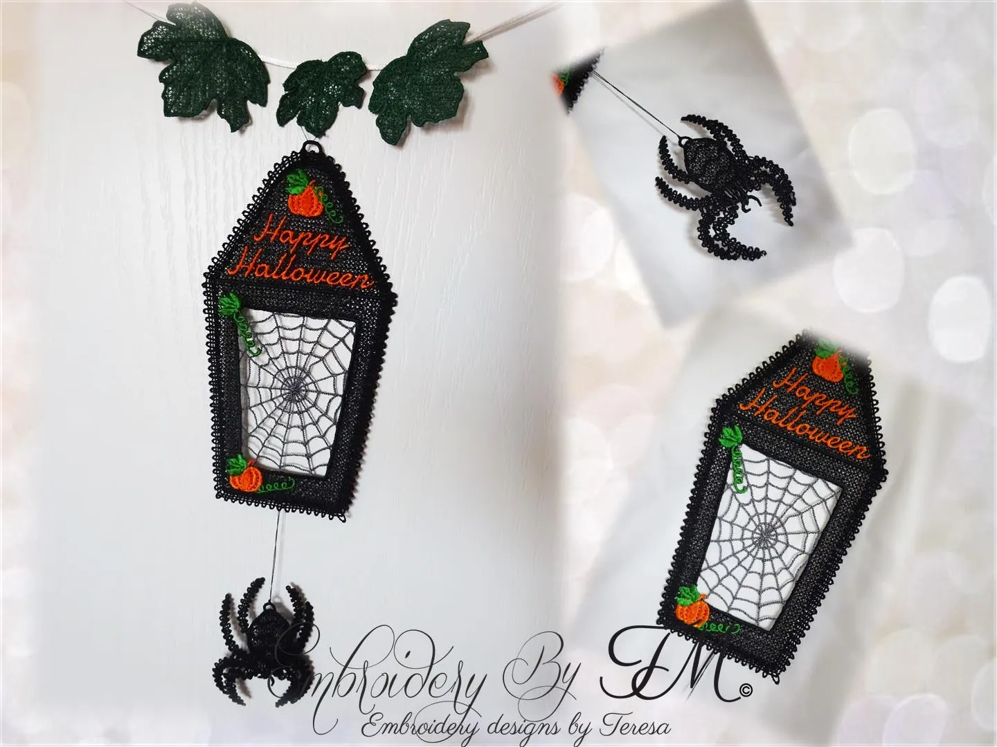 Halloween decorations to the window or door/three parts