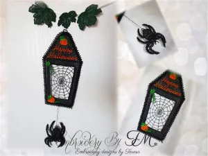 Halloween decorations to the window or door/three parts