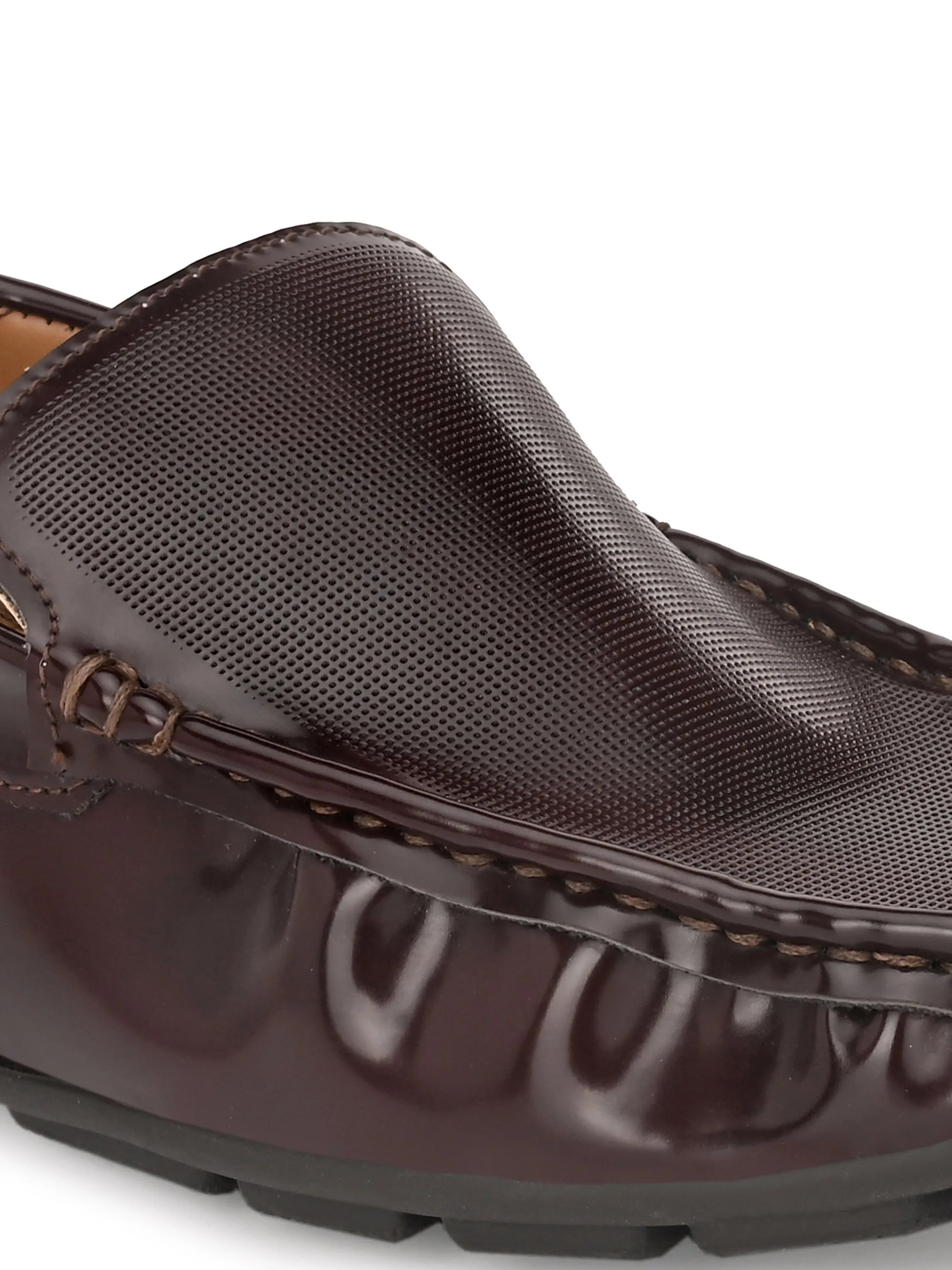 Hitz Men's Brown Synthetic Slip-On Loafer Shoes