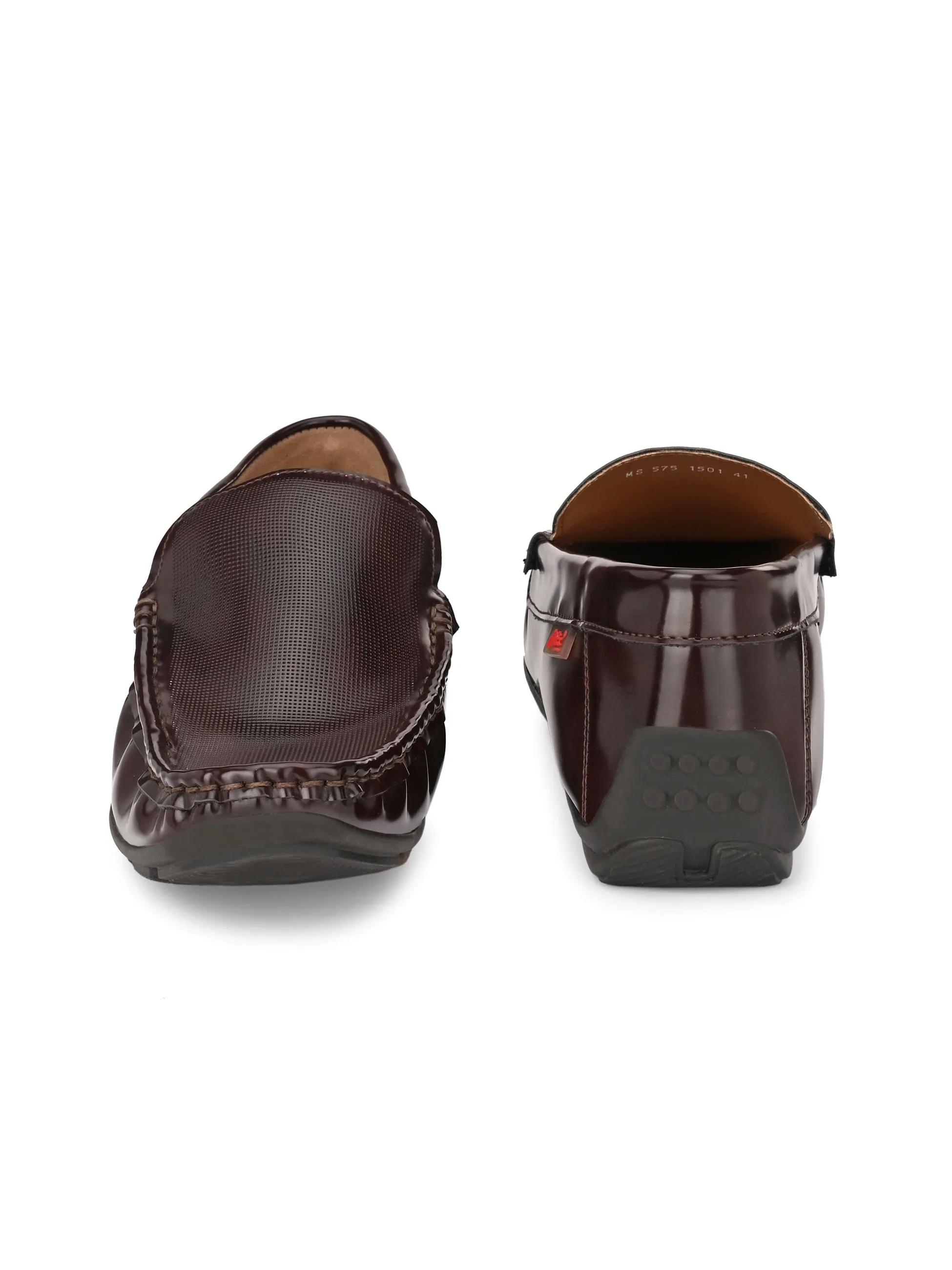 Hitz Men's Brown Synthetic Slip-On Loafer Shoes