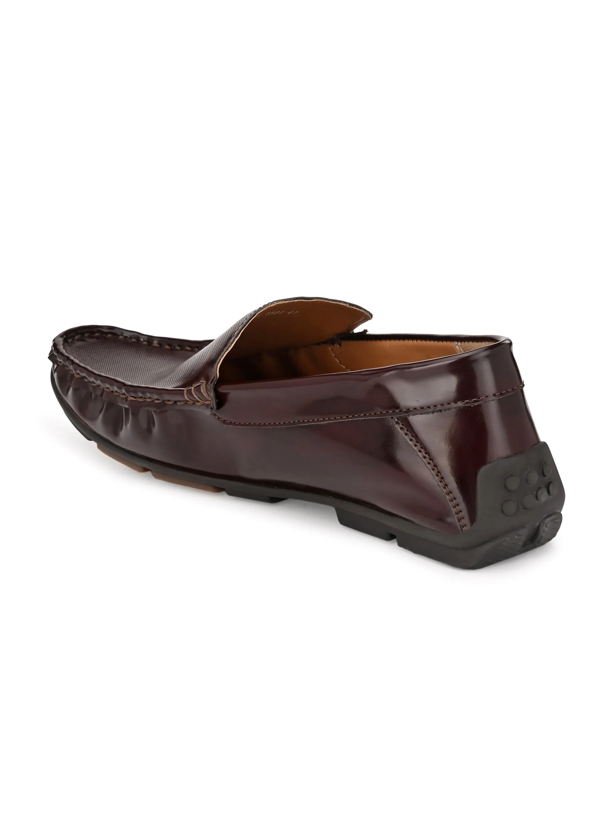Hitz Men's Brown Synthetic Slip-On Loafer Shoes