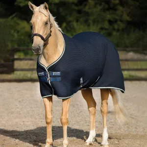 HONEYCOMB WALKING RUG WITH STRAPS NAVY BEIGE